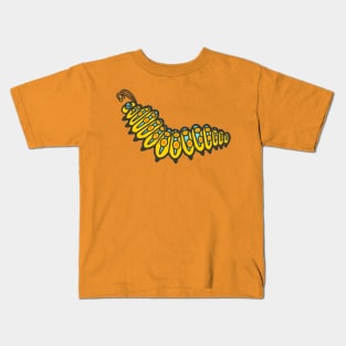 RETRO BUGS CATERPILLAR Cute Friendly Graphic Cartoon Bug - UnBlink Studio by Jackie Tahara Kids T-Shirt